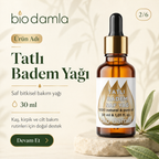 Tatlı Badem Yağı – Soğuk Sıkım %100 Saf Bitkisel Yağ | Biodamla  "🚀 Hızlı Kargo"