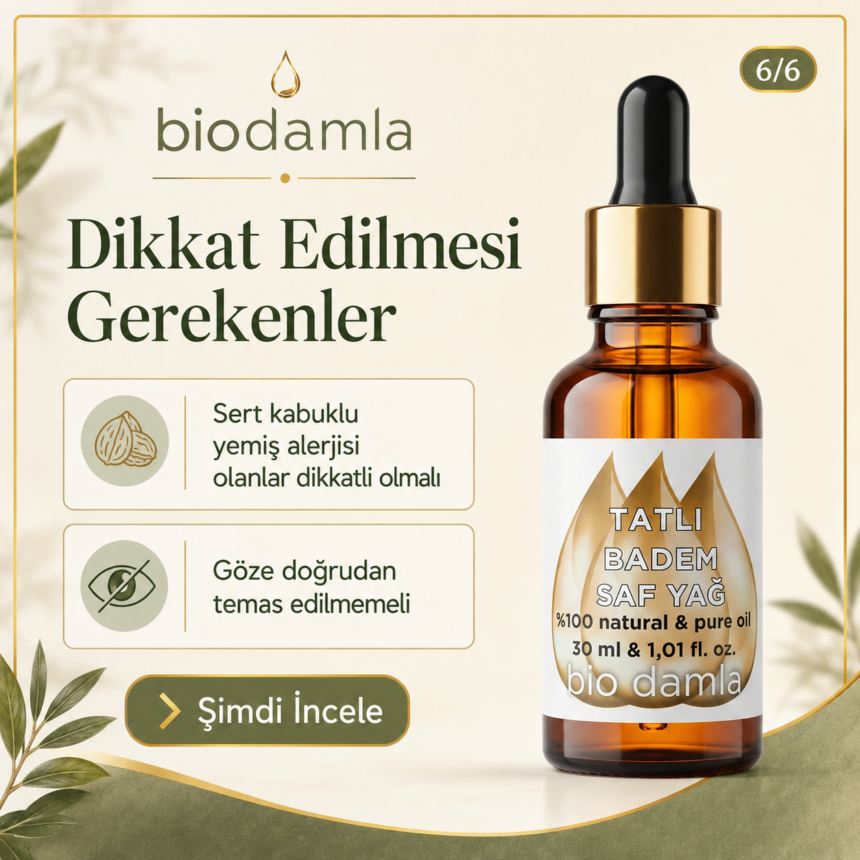 Tatlı Badem Yağı – Soğuk Sıkım %100 Saf Bitkisel Yağ | Biodamla  "🚀 Hızlı Kargo"