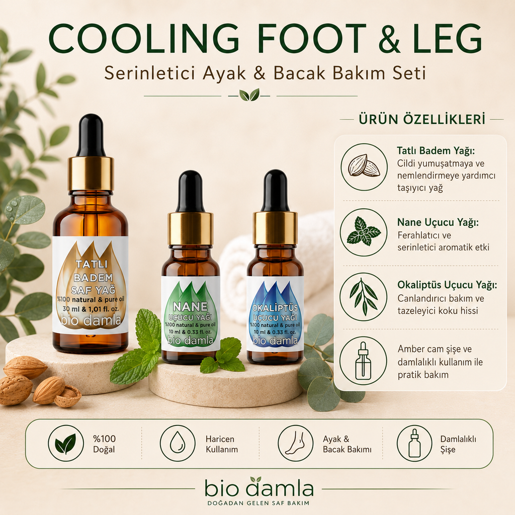 Cooling Foot & Leg Care Set | Biodamla "🚀 Fast Shipping"