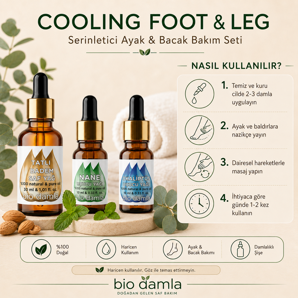 Cooling Foot & Leg Care Set | Biodamla "🚀 Fast Shipping"