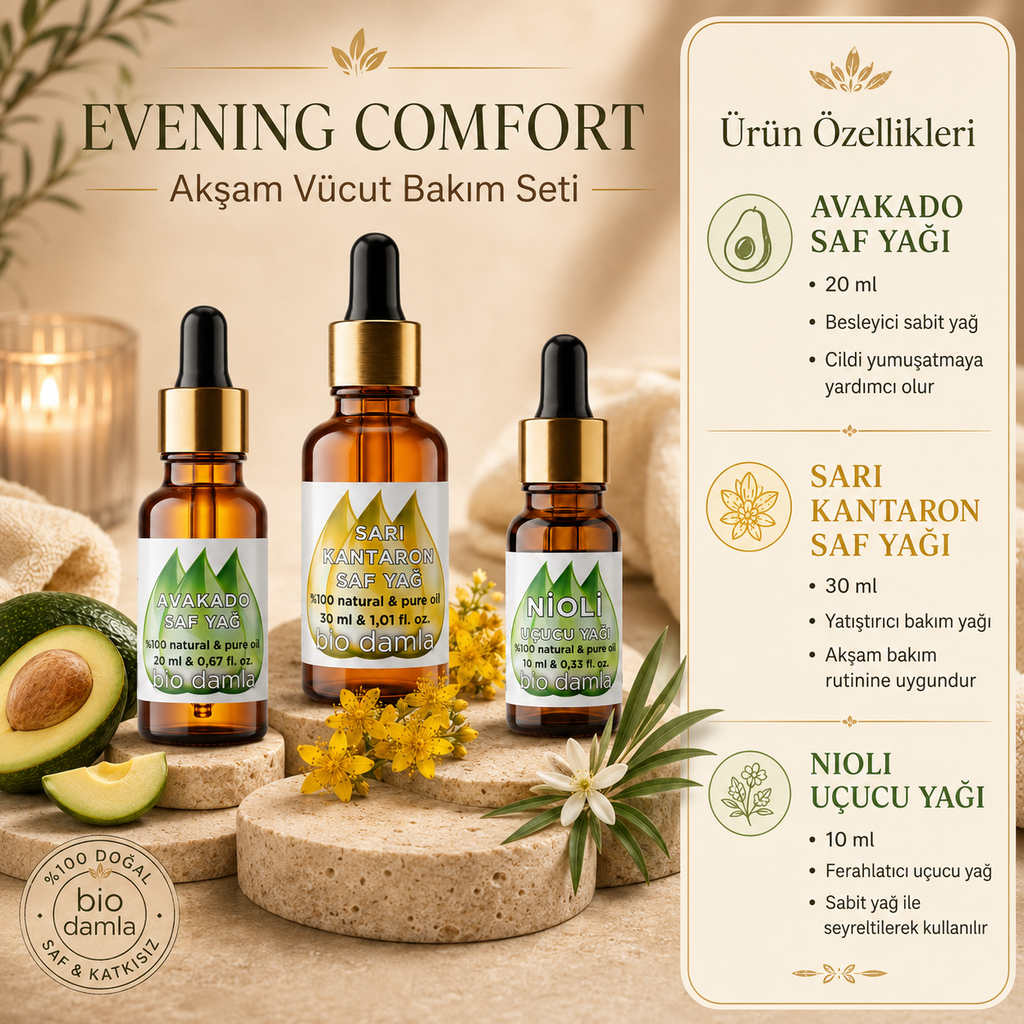 Evening Comfort Night Body Care Set | Biodamla "🚀 Fast Shipping"