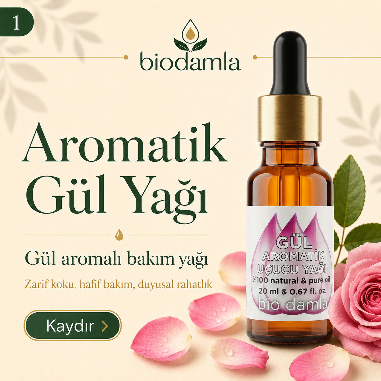 Aromatik Gül Yağı | Biodamla  "🚀 Hızlı Kargo"