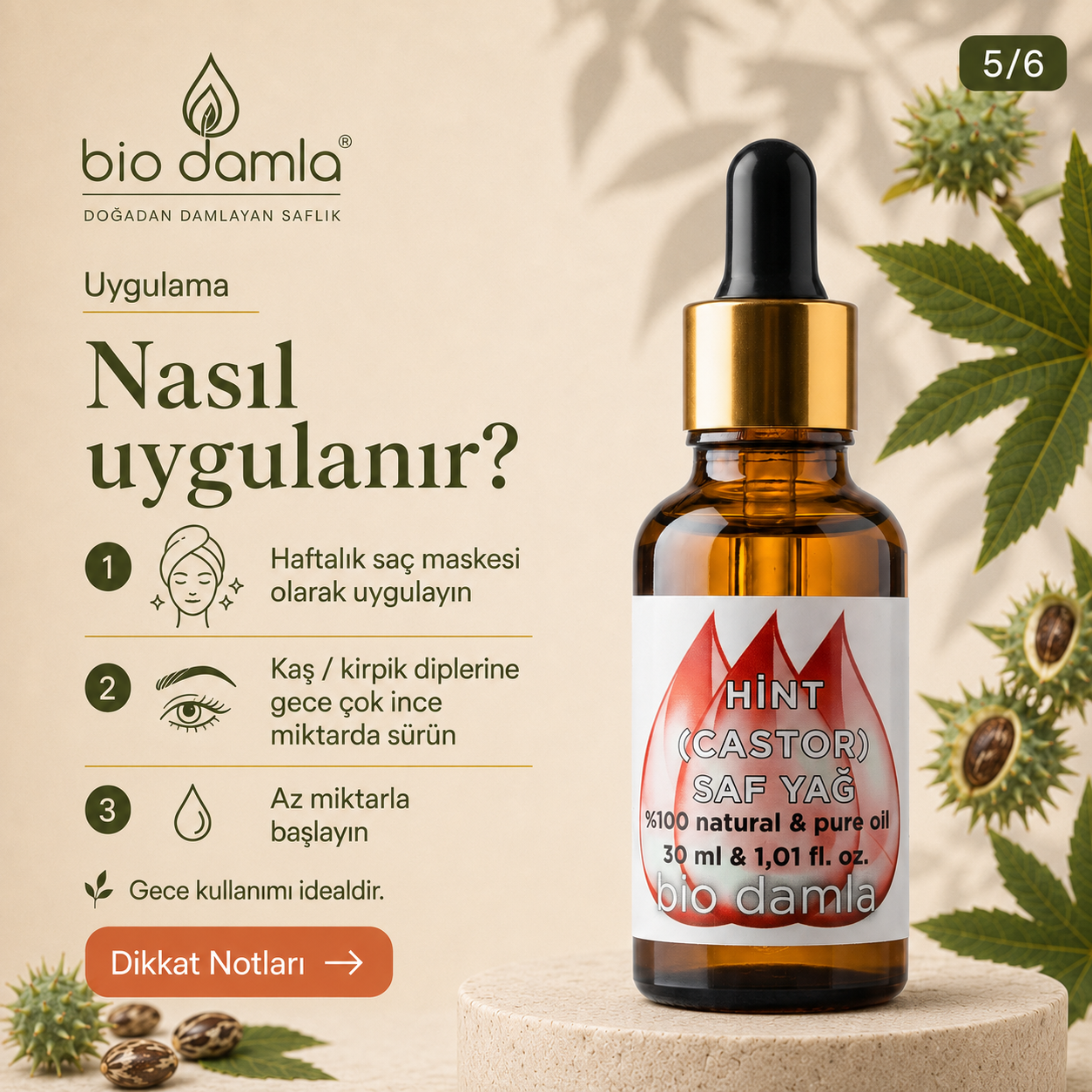 Hint Yağı (Castor Oil) – Soğuk Sıkım %100 Saf Bitkisel Yağ | Biodamla  "🚀 Hızlı Kargo"