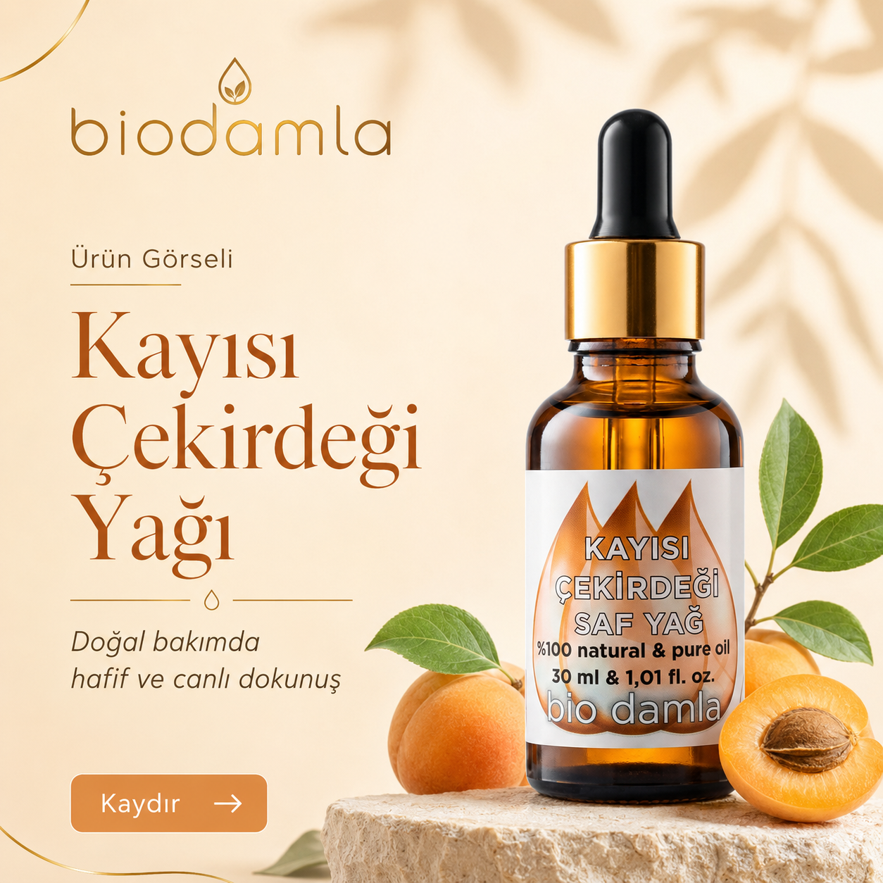Kayısı Çekirdeği Yağı – Soğuk Sıkım %100 Saf Bitkisel Yağ | Biodamla  "🚀 Hızlı Kargo"