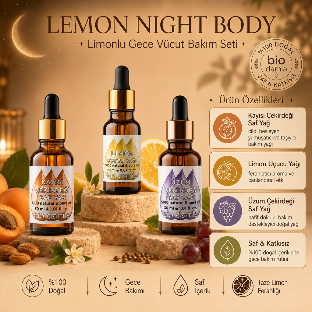 Lemon Night Body Night Body Care Set | Biodamla "🚀 Fast Shipping"