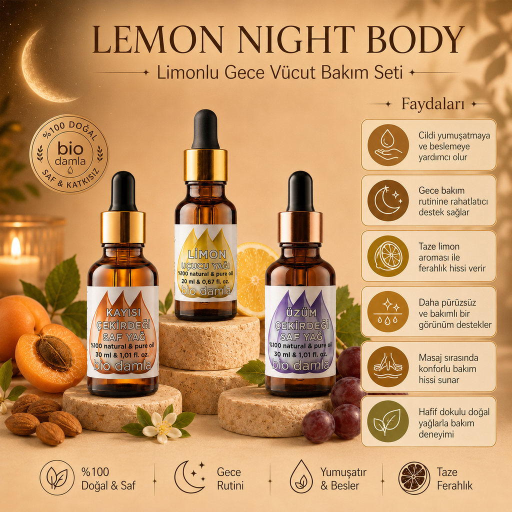 Lemon Night Body Night Body Care Set | Biodamla "🚀 Fast Shipping"