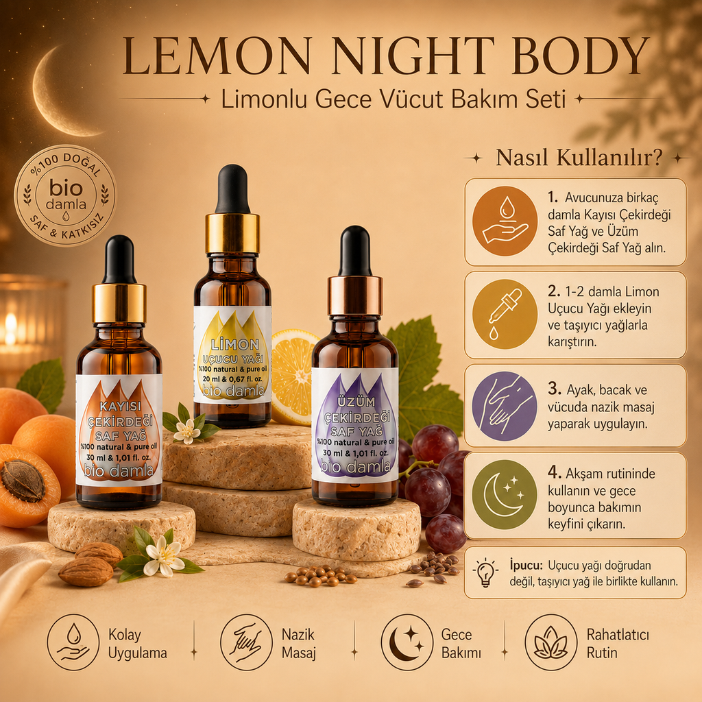 Lemon Night Body Night Body Care Set | Biodamla "🚀 Fast Shipping"