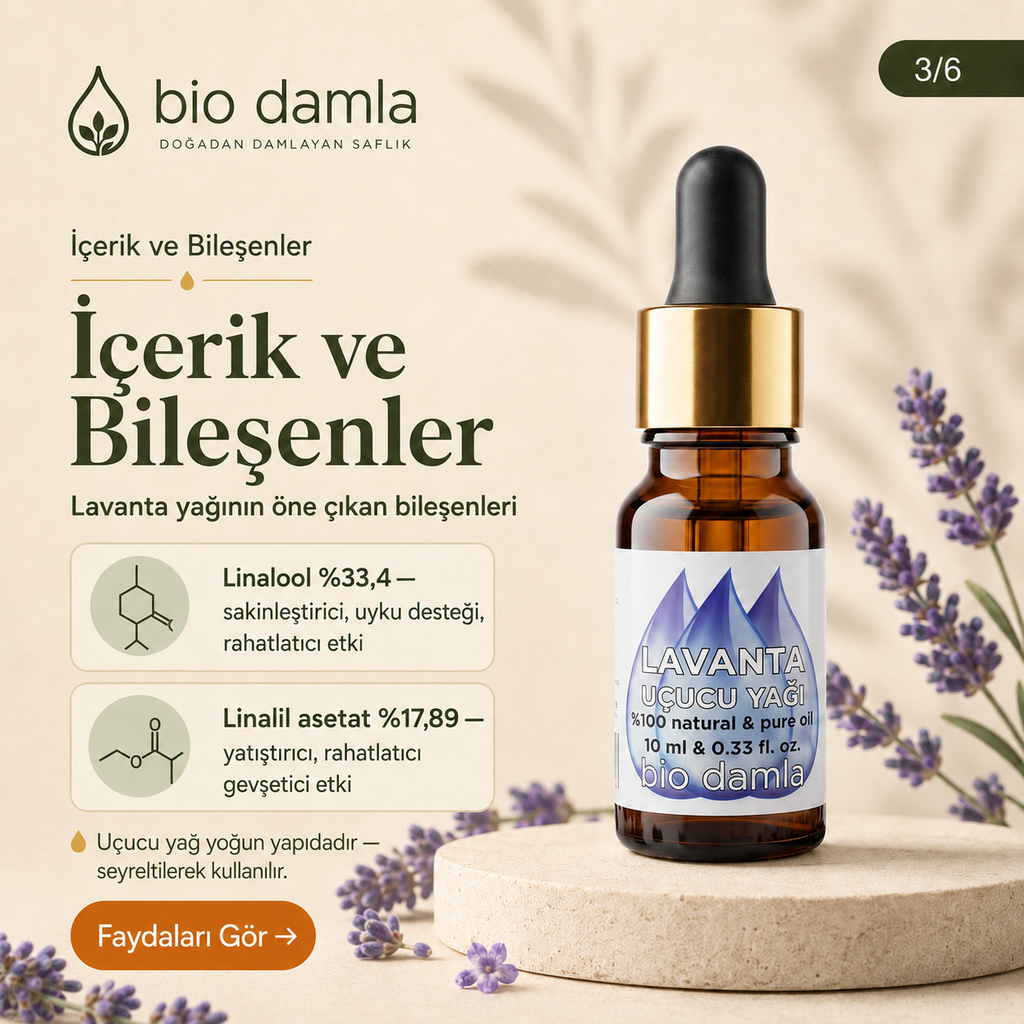 Lavanta Yağı – %100 Saf Esansiyel Yağ | Biodamla  "🚀 Hızlı Kargo"