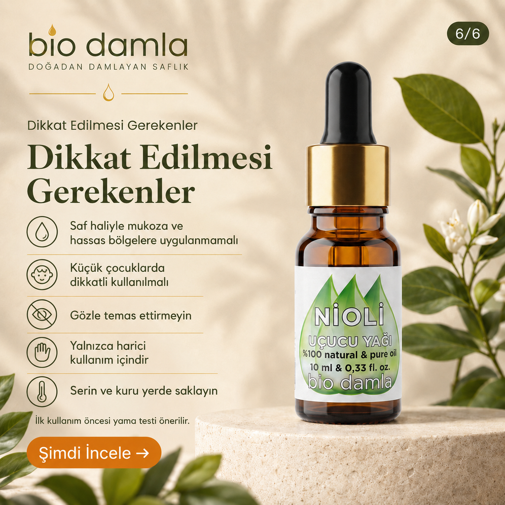 Nioli (Niaouli) Yağı – %100 Saf Esansiyel Yağ | Biodamla  "🚀 Hızlı Kargo"