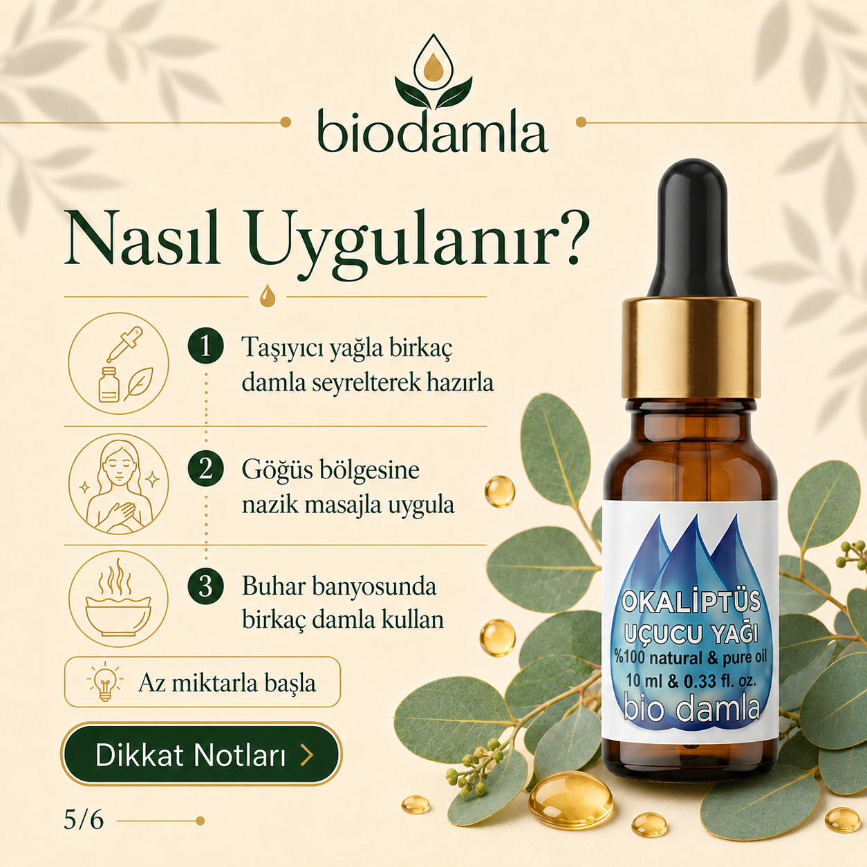 Okaliptüs Yağı – %100 Saf Esansiyel Yağ | Biodamla  "🚀 Hızlı Kargo"