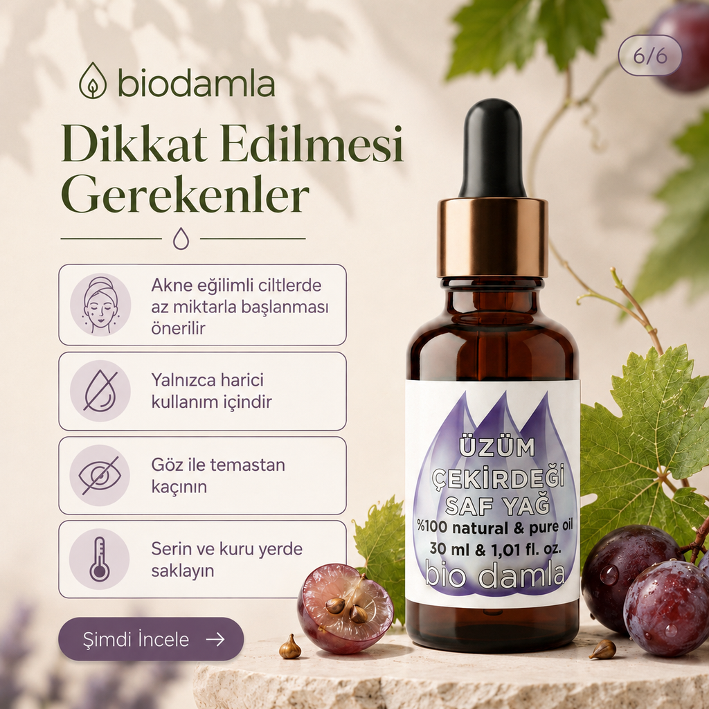 Üzüm Çekirdeği Yağı – Soğuk Sıkım %100 Saf Bitkisel Yağ | Biodamla  "🚀 Hızlı Kargo"