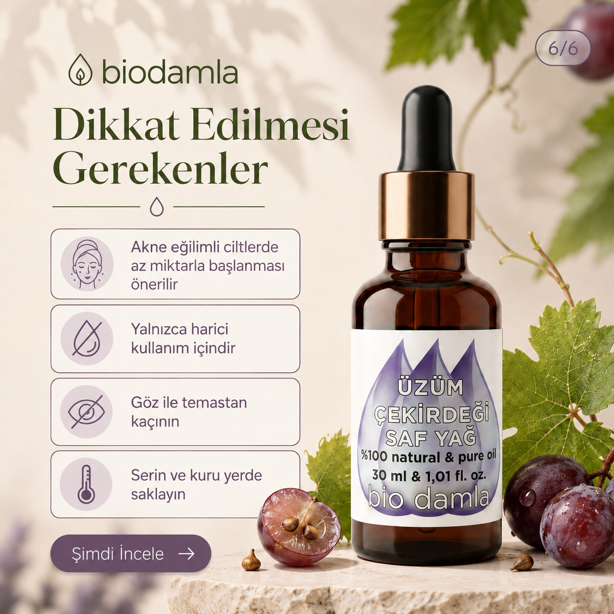 Üzüm Çekirdeği Yağı – Soğuk Sıkım %100 Saf Bitkisel Yağ | Biodamla  "🚀 Hızlı Kargo"